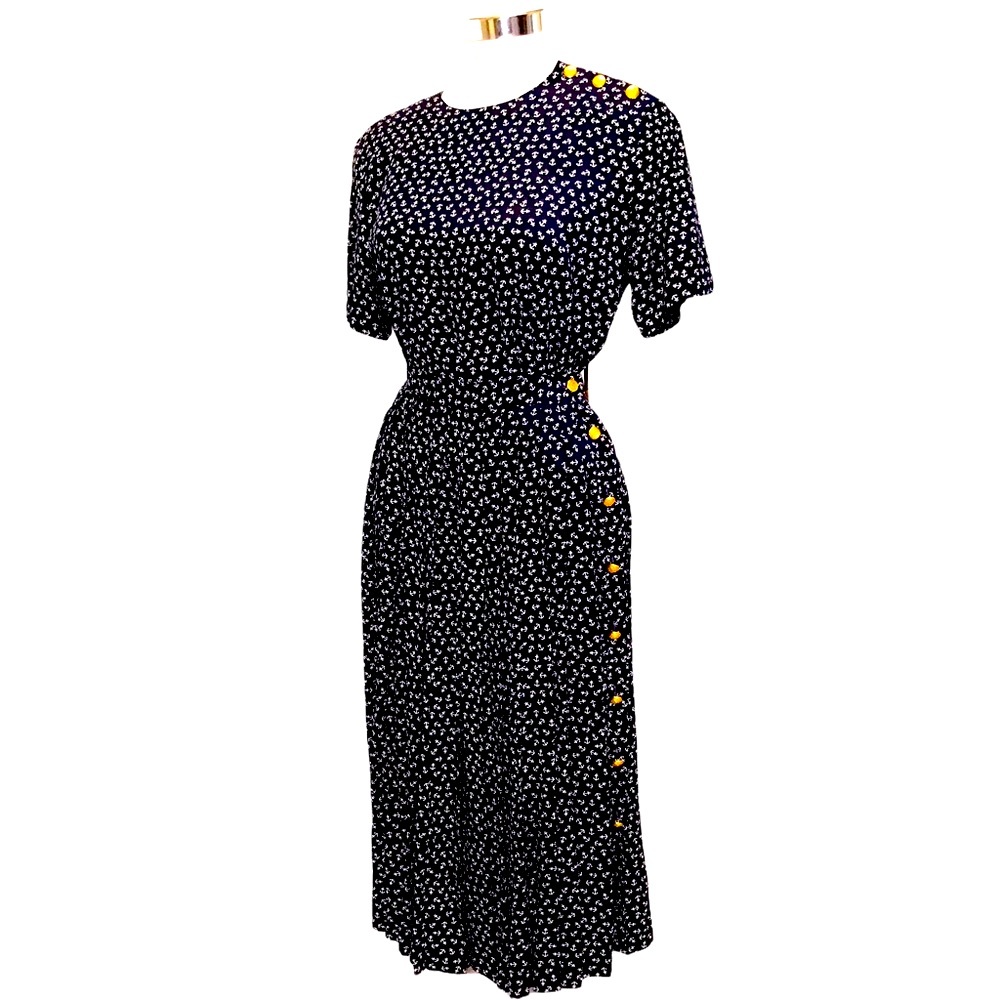 Navy Dress 2 pc Matching Top & Skirt Nautical Theme